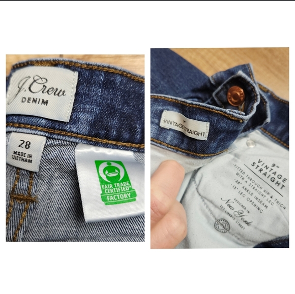 J. Crew 9" vintage straight leg jeans dark wash lightweight stretch women's 28 - Picture 14 of 14